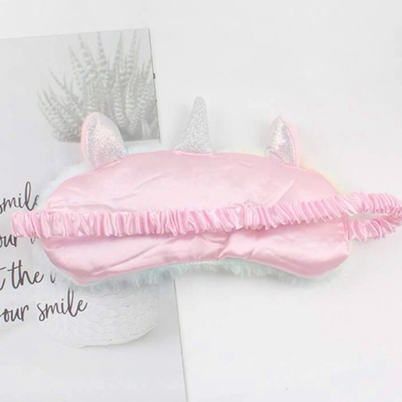 Unicorn Fluffy Eye Sleep Mask - Picture 3 of 6